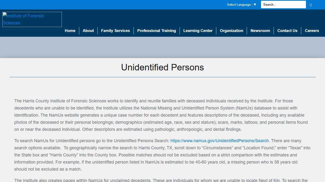 Unidentified Persons